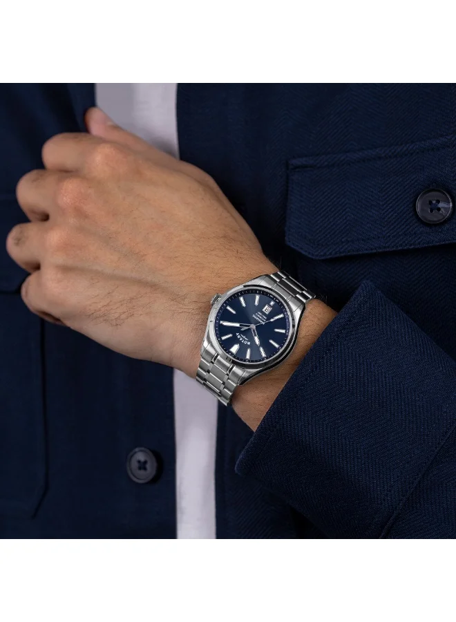Rotary  Rotary Men's Seamatic 100M Water Resistance Blue Dial Stainless Steel Bracelet Watch - RGB10033/05 for Men | Best Price UAE