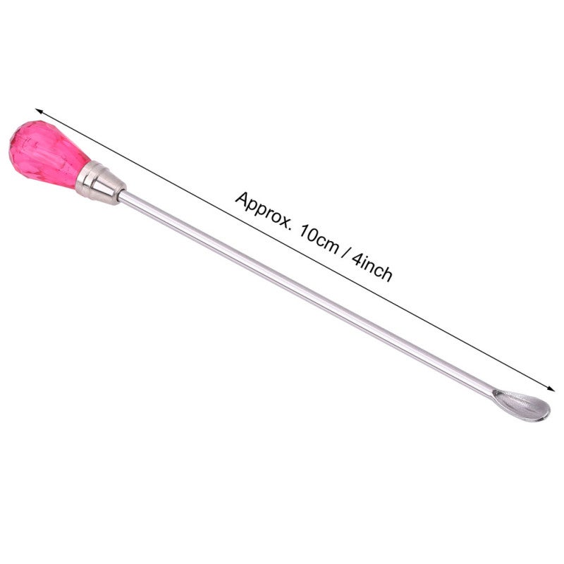 Stirring Rod: 2-In-1 Stainless Steel & Acrylic Tip - Multifunctional Stirring Spoon for Microblading Pigment Tattoo Ink Nail Gel Powder Ear Cleaning Professional Home Use - Image 3