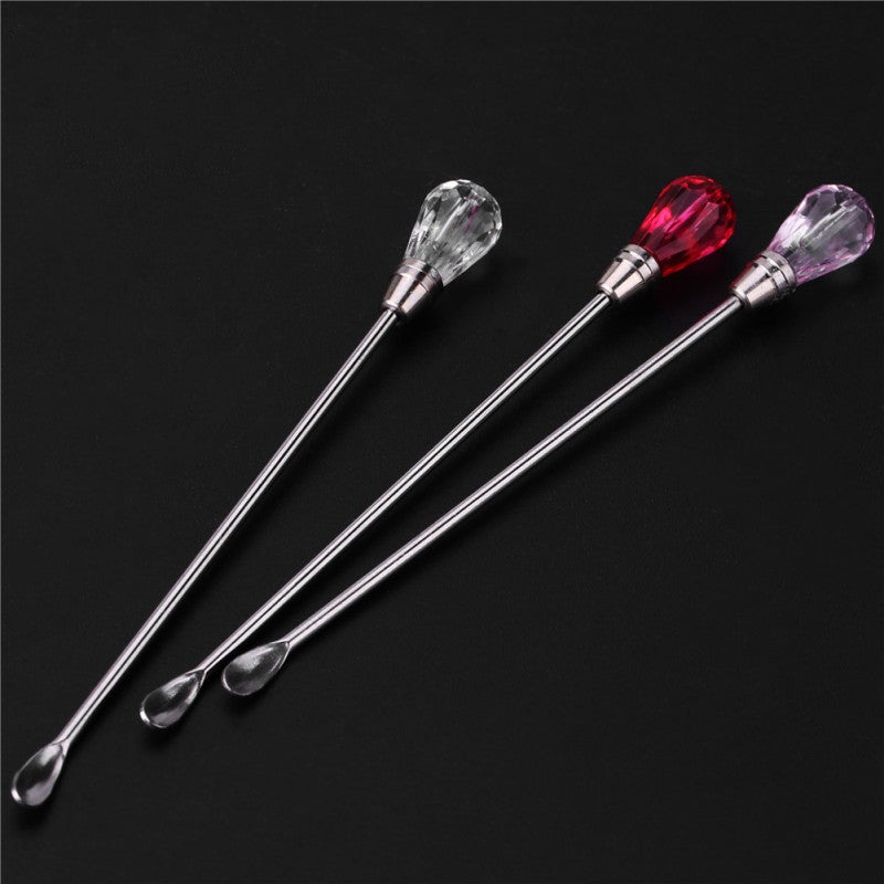 Stirring Rod: 2-In-1 Stainless Steel & Acrylic Tip - Multifunctional Stirring Spoon for Microblading Pigment Tattoo Ink Nail Gel Powder Ear Cleaning Professional Home Use - Image 5