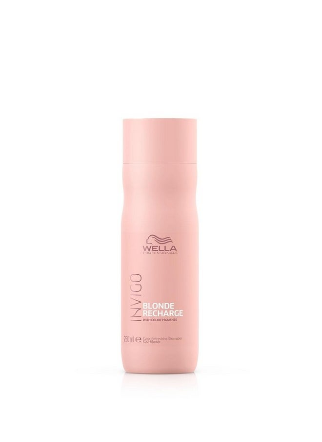 Wella Professionals Invigo Blonde Recharge Color Refreshing Shampoo, Cool Blonde, 250Ml  - Image 1