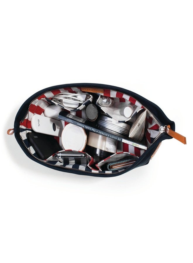 DailyObjects Large Clutch Taxi Canvas Pouch and Storage Organizer - Lightweight, Spacious, Durable and Multi-Purpose for Women and Men, Holds Accessories and Gadget like Toiletry - Blue - Image 4