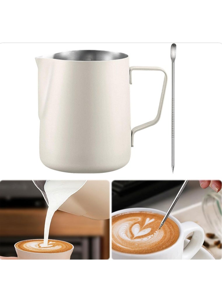 Arabest Milk Frothing Pitcher, 6.8oz/200ml Stainless Steel Milk Frother Cup, Small Steaming Pitcher for Espresso Machine, Latte Art Pour Cup - Image 1