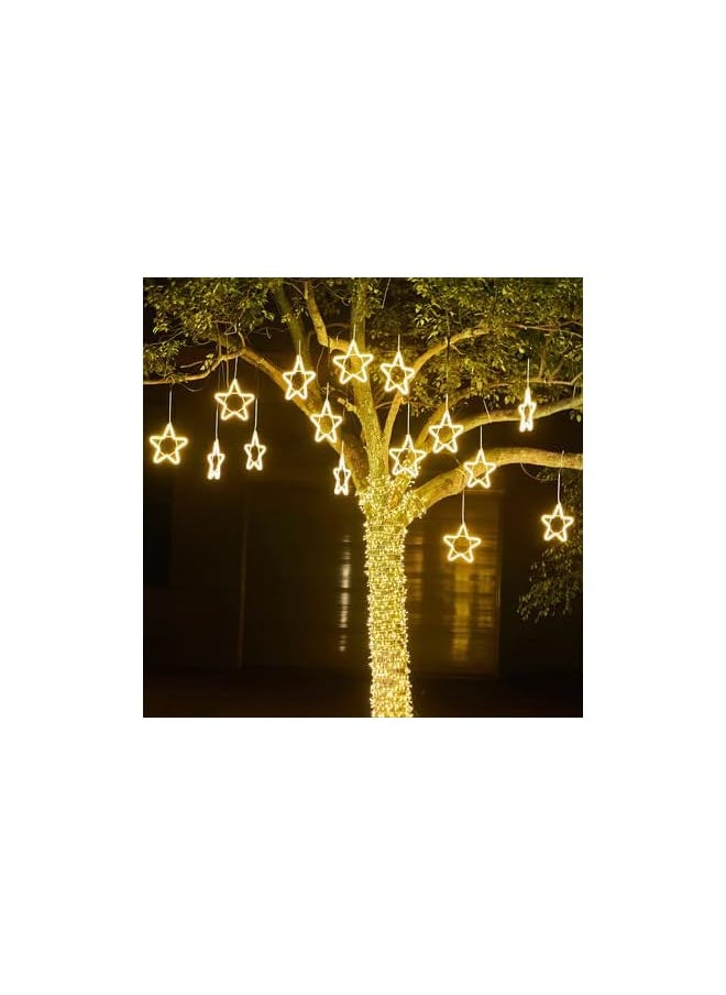The Bros LED Star and Moon String Lights, Hanging Decorative Lights, Little Star Party Decoration, Outdoor Street Holiday Decoration Lights, Hanging Tree Lights, 30CM (style 1)  - Image 4