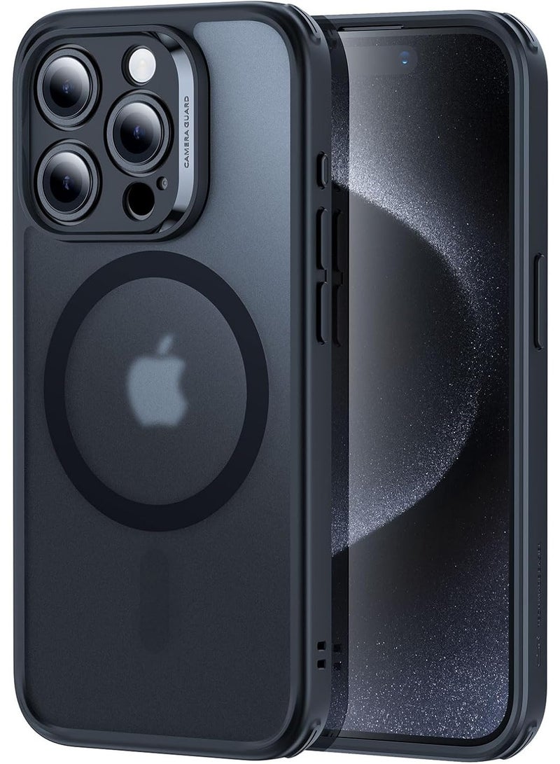 ESR Classic Pro Case (HaloLock) Set, Compatible With iPhone 15 Pro (Case, Screen Protector And 4 Swappable Buttons) – MagSafe Compatible – 360° Complete Protection - Frosted Black - Image 1