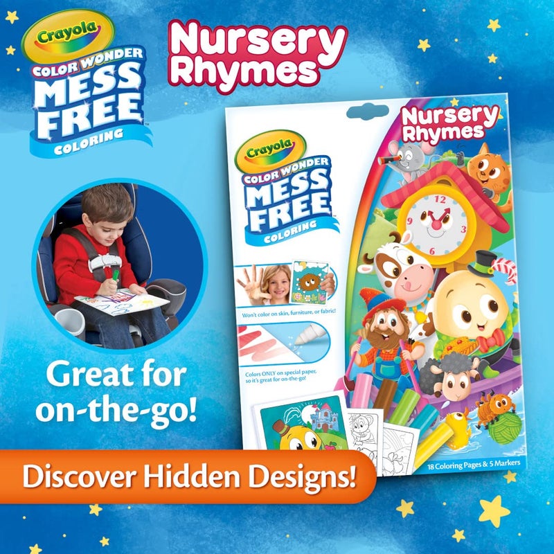 Crayola Color Wonder Nursery Rhymes, Mess Free Coloring Pages & Markers, Gift for Kids, Age 3, 4, 5, 6 - Image 5