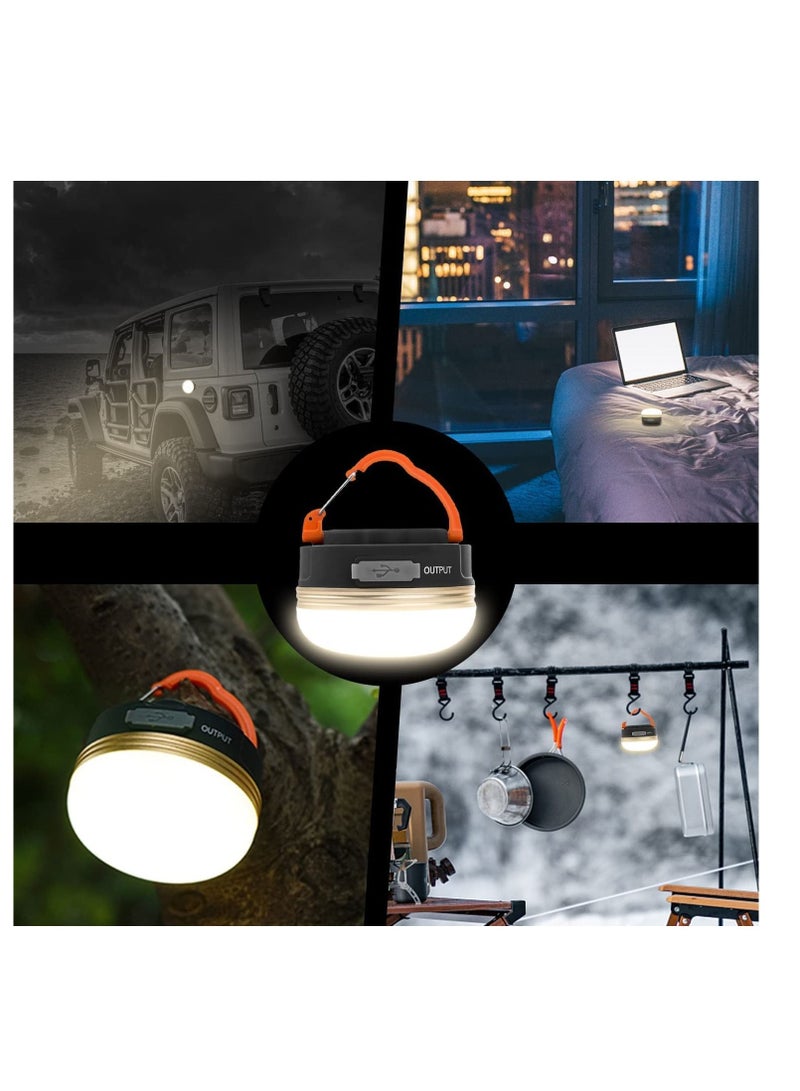 SYOSI LED Camping Lantern Rechargeable  Portable Tent Light 300LM3 Light Modes 1800mAh Power Bank with Magnet Base Electric Lantern Flashlight for Camping Hiking Fishing Hurricane Emergency 2 Pack - Image 4