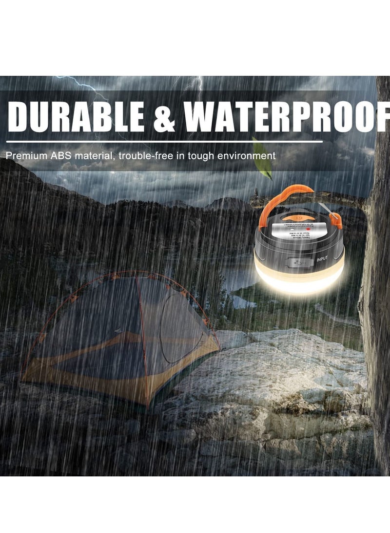 SYOSI LED Camping Lantern Rechargeable  Portable Tent Light 300LM3 Light Modes 1800mAh Power Bank with Magnet Base Electric Lantern Flashlight for Camping Hiking Fishing Hurricane Emergency 2 Pack - Image 5