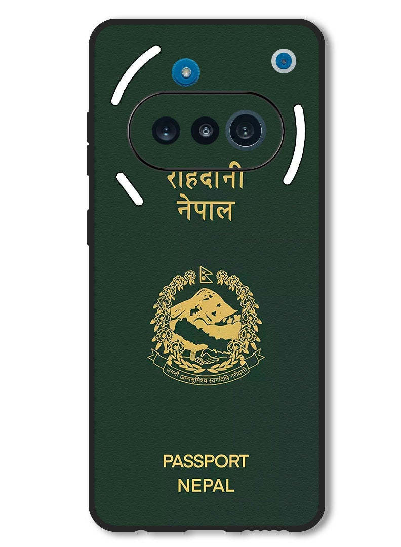 Theodor Case Compatible with Nothing Phone 3a Protection Shockproof Bumper Cover Nepal Passport - Image 1