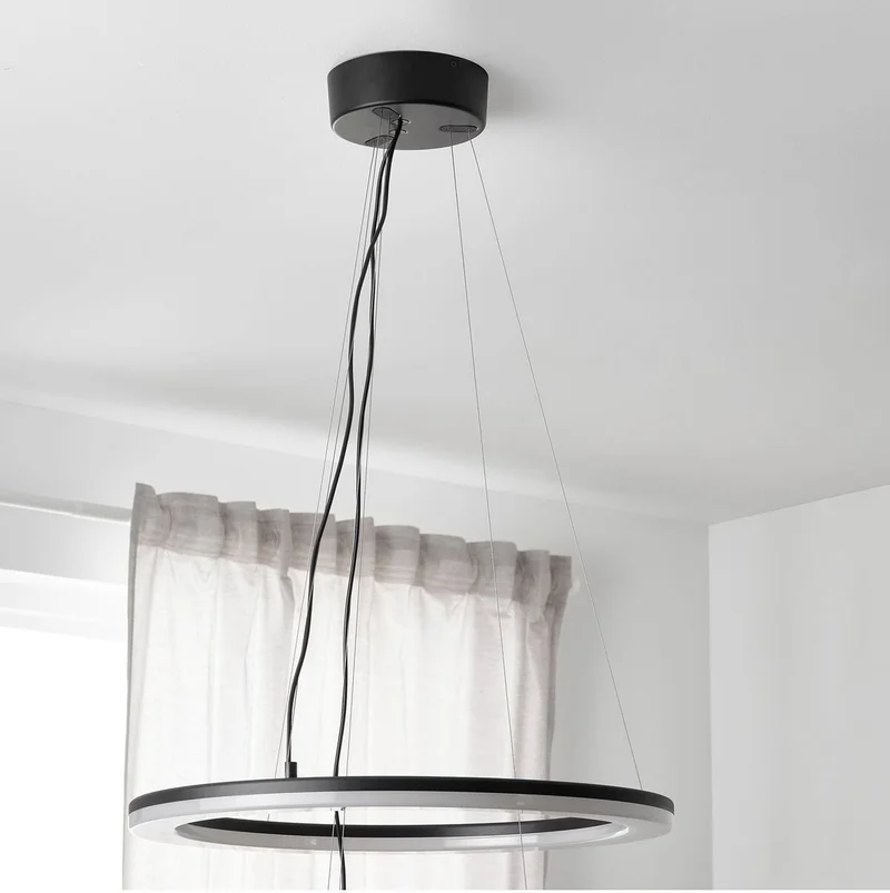 Ikea LED Pendant Lamp, White Ceiling Lamp 2 Piece Pendant Lamp