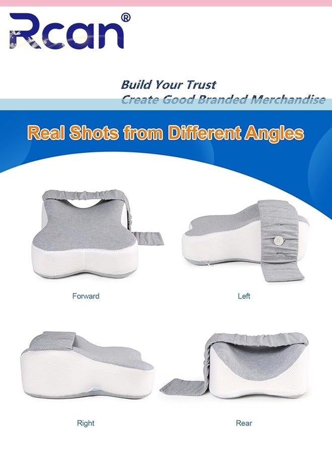 ركان وسادة دعم للركبة والساق من إسفنج النوم على الجانب، وسادة مسند للساق من إسفنج الذاكرة، وسادة ركبة تقويمية للعظام، وسادة ساق للنوم على الساقين والركبتين والظهر - Image 5