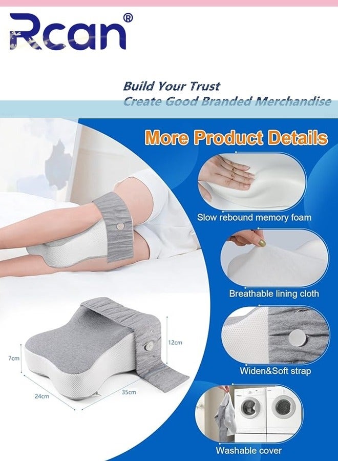 ركان وسادة دعم للركبة والساق من إسفنج النوم على الجانب، وسادة مسند للساق من إسفنج الذاكرة، وسادة ركبة تقويمية للعظام، وسادة ساق للنوم على الساقين والركبتين والظهر - Image 4