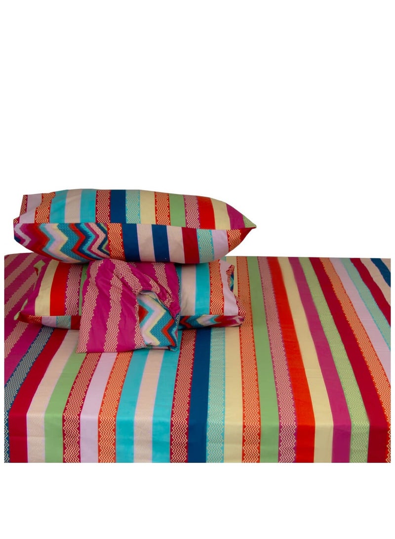 Family Bed Flat Bed sheet Set 100% Cotton 3 pieces size 180 x 250 cm Model 1005 from Family Bed  - Image 3