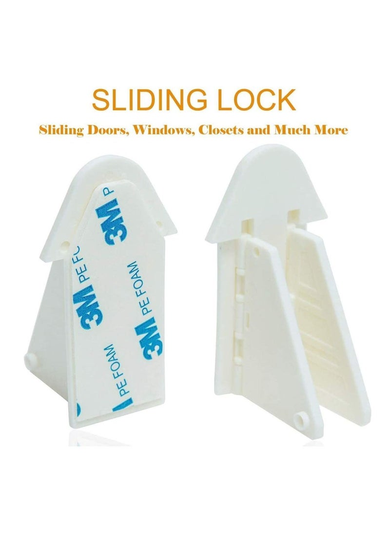 Y&D Sliding Door Lock for Child Safety,Window Protection Lock，Baby Proof Patio, Closet,Shower,Window,Wardrobe, Childproof Cupboard Kitchen Cabinet  - Image 5