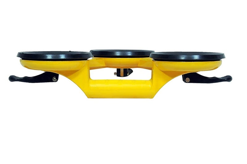 HBD SALES HBD SALES HeavyDuty Premium Triple Suction Cup Aluminium Lifter for Flat Glass Tiles Lifting Moving Rotating Holding Construction Hand Working Tool Maximum Capacity 135 Kg Multi colour 1 piece  - Image 3