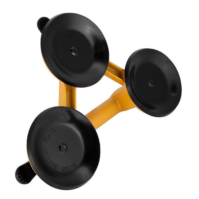 HBD SALES HBD SALES HeavyDuty Premium Triple Suction Cup Aluminium Lifter for Flat Glass Tiles Lifting Moving Rotating Holding Construction Hand Working Tool Maximum Capacity 135 Kg Multi colour 1 piece  - Image 2