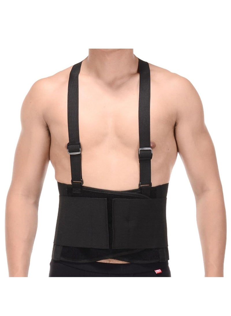 SYOSI Ergonomic Lumbar Support Belt with Suspenders - Adjustable Back Brace for Pain Relief, Injury Recovery, Heavy Lifting - Unisex Sizes for Work & Daily Activities  - Image 1