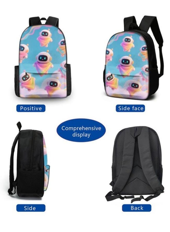 Bright Li Fire Unlock the new fashion of childish fun! Three-piece set of bags, cartoon elements for children and teenagers (students, children, friends' outings, mountain climbing, schooling, etc. can be used) - 11  - Image 3