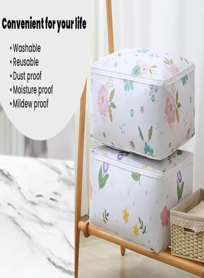 CABLE GALLERY Big Size Blenket storage bag under bed Storage Organizer, Moisture Proof Mildew Proof Dust Proof Waterproof Quilt Storage Bags Foldable, Square Bag Organizer (1) - Image 3