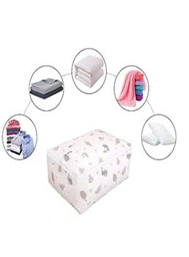 CABLE GALLERY Big Size Blenket storage bag under bed Storage Organizer, Moisture Proof Mildew Proof Dust Proof Waterproof Quilt Storage Bags Foldable, Square Bag Organizer (1) - Image 4
