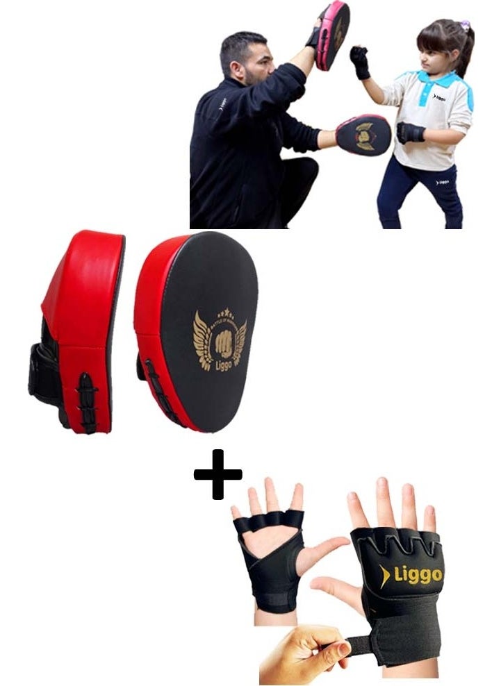 Liggo 7-14 Years Old Child Boxing Glove Boxing Poultice Set Boxing Training Training Set 