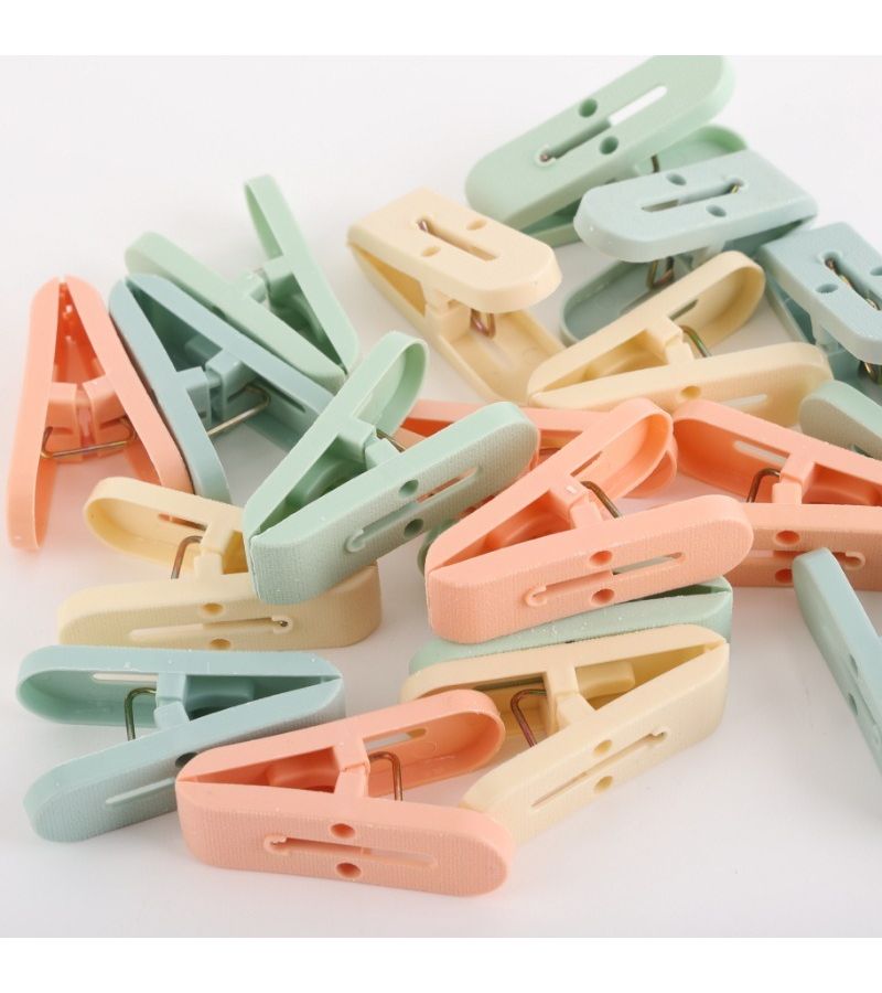 18pcs Assorted Varieties Color Multi Functional Clothes Drying Clips with Reinforced Springs Strong Holding for Home Dormitory Outdoor Windproof Socks Underwear Clothes Pins - Image 1