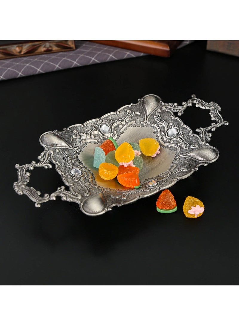 عام أطباق فواكه مزدوجة الأذنين، يمكن استخدامها أيضًا لحفظ المكسرات والفواكه المجففة، وتُضفي لمسة جمالية على الطاولة، حيث تجمع بين الأناقة والوظائف العملية. - Image 2