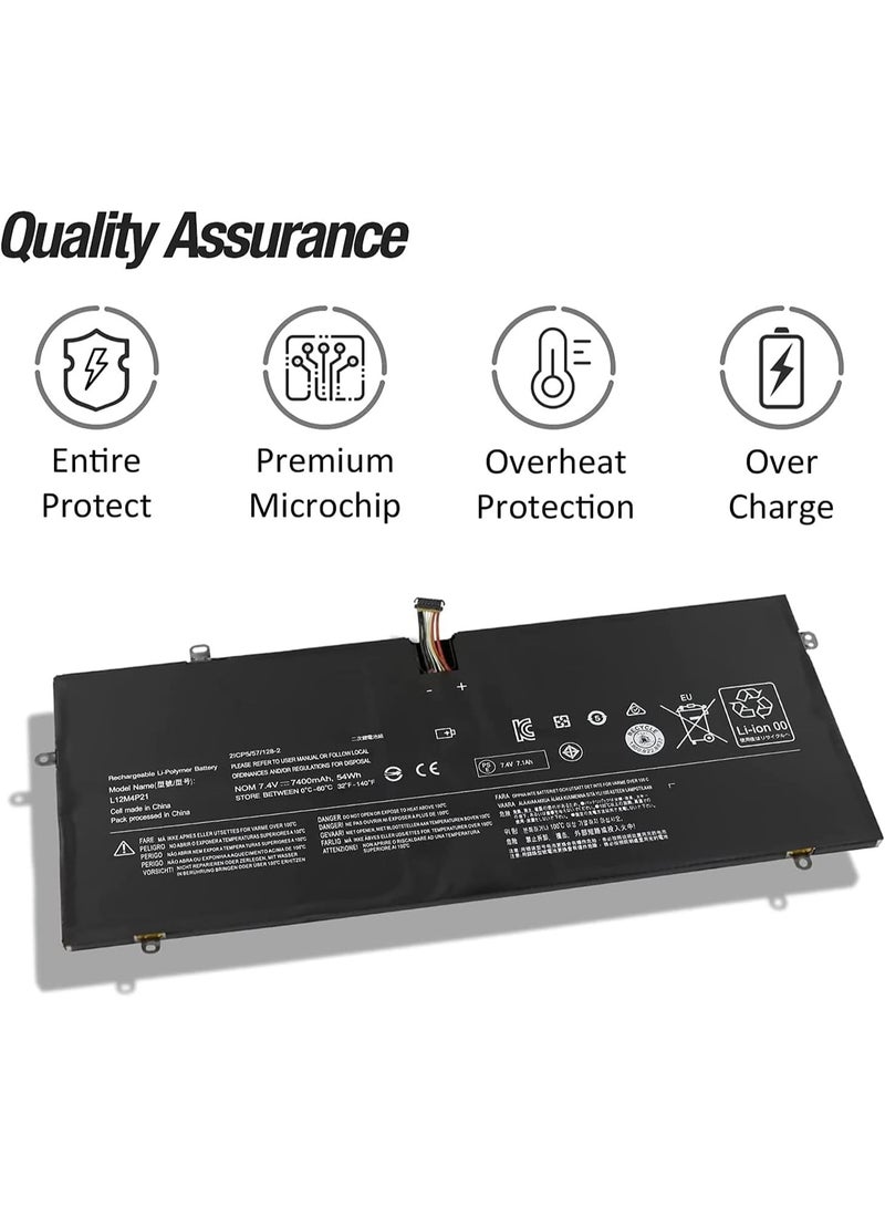 Terabyte L12M4P21 121500156 21CP5/57/128-2 L13S4P21 L13M4P0 Laptop Battery Replacement for Lenovo IdeaPad Yoga 2 Pro 13 Y50-70AS-ISE Y50-70AM-IF Y50-70AS-IS 12 15001 56 Series(7.4V 54Wh) - Image 3