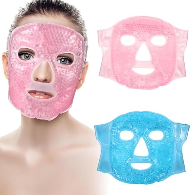Therapeutic Face Mask - Discover the Benefits of Hot and Cold Therapy Face Mask that Relieves Headaches, Cools Your Face and Promotes Skin Care Through Effective Heat Therapy. (2 Pack) - Image 1
