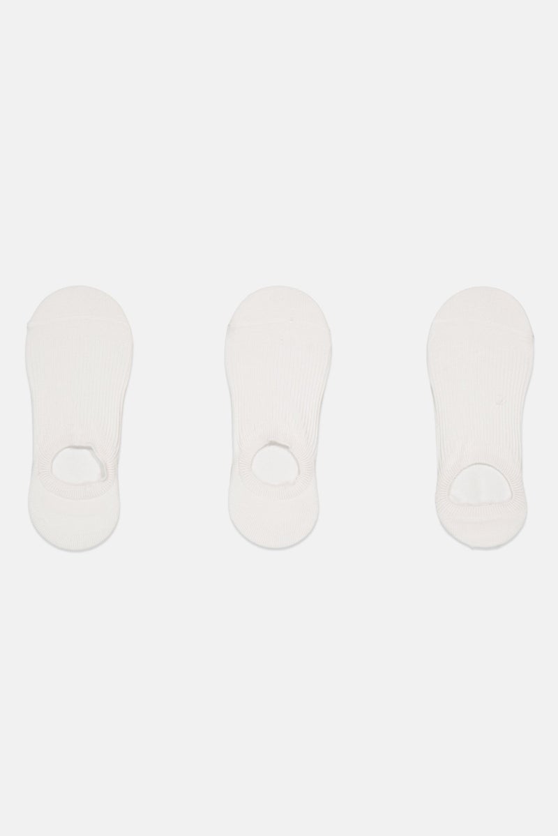 ANTA Kids Boy 3 Pairs Plain Low Cut Socks, White - Image 4