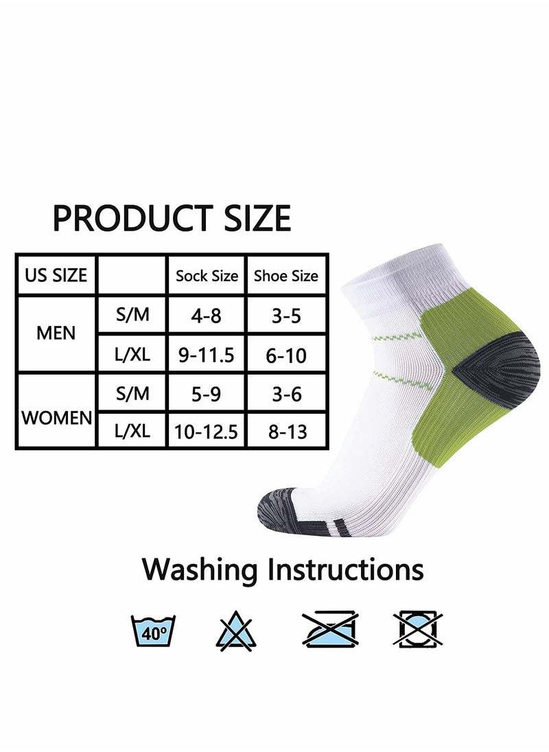 KASTWAVE Compression Socks Plantar Fasciitis for Women & Men Circulation 7 Pairs Arch Ankle Support 15-20 mmHg Best for Running Cycling,Nurses,Hiking(S/M)  - Image 5