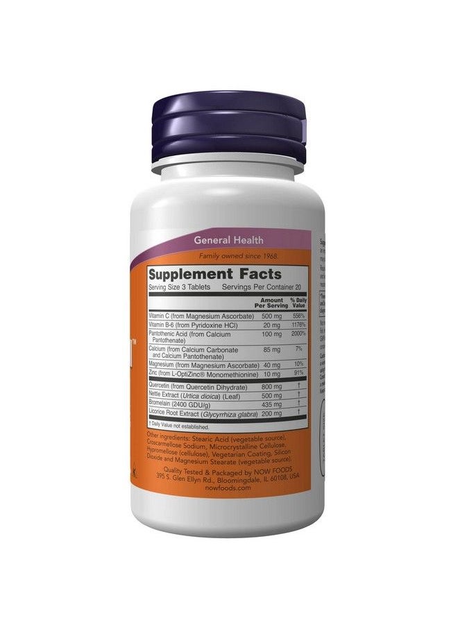 Supplements Respirall™ With Quercetin Vitamin C Nettle Extract And Bromelain Respiratory Support* 60 Tablets