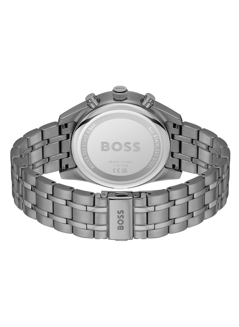 بوس ساعة BOSS للرجال بمينا رمادية تناظرية - 1514153 - Image 3