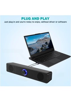 ShebSheb Computer Speakers USB speaker PC Speakers Wired Stereo Desktop Speakers for Computer Desktop Laptop PC Pad Cellphone  - Image 4