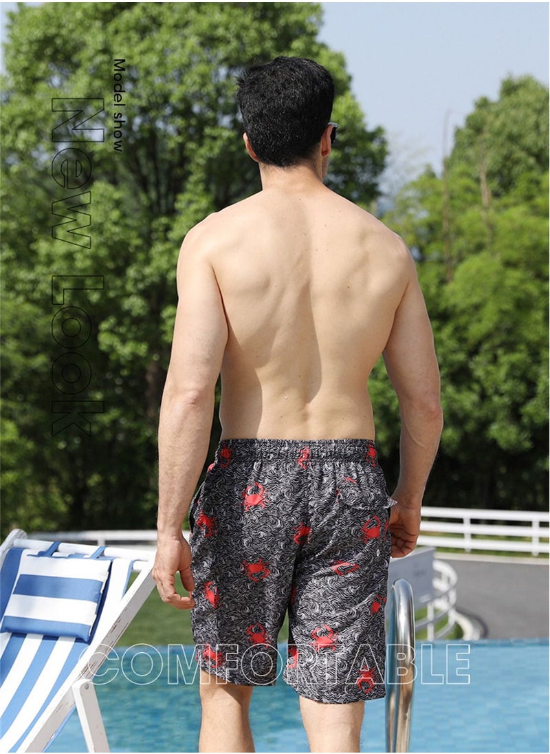 Loquat - Sports Loose Breathable Swimming Shorts Red - Image 1