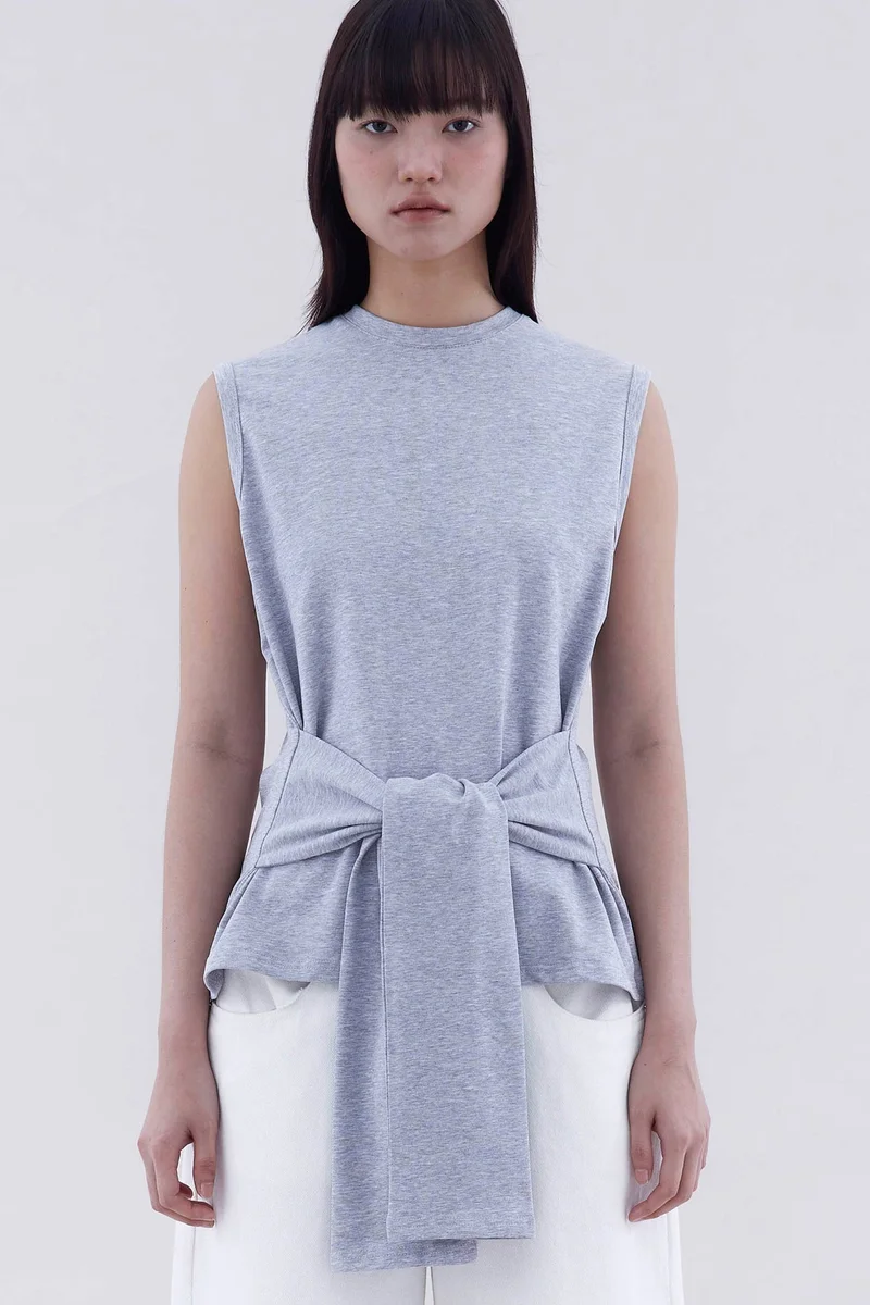 The Editor's Market Savine Tie-Waist Relaxed Tee