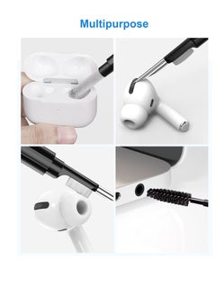 Excefore 8 in 1 Cleaner Kit for Airpod, Earphone Cleaner Kit, Cleaning Pen with Brush, Multifunctional Cleaning Kit for Keyboard, Airpods, Computer, Laptop (Black)  - Image 4