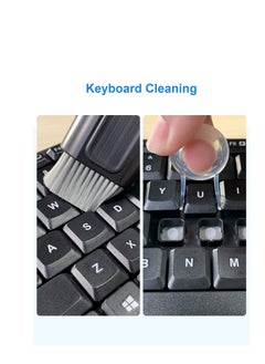 Excefore 8 in 1 Cleaner Kit for Airpod, Earphone Cleaner Kit, Cleaning Pen with Brush, Multifunctional Cleaning Kit for Keyboard, Airpods, Computer, Laptop (Black)  - Image 3