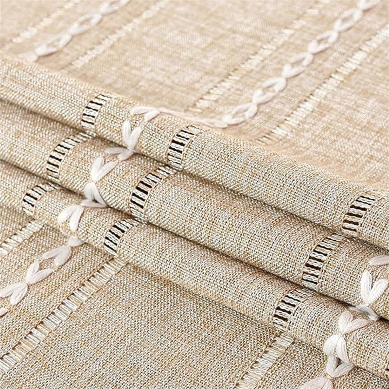 Utobanh Simple Bedside Table Tassel Cover Cloth, Tablecloth Cover Towel, Suitable for Bedside Table TV Microwave Washing Machine Refrigerator Dust Cover (Coffee, 15.7 * 35.4 inches) - Image 2