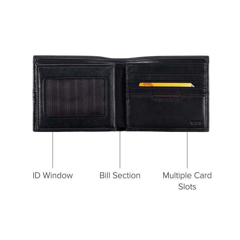 TUMI - Delta Global Center Flip ID Passcase - Bifold Leather Wallet - RFID Blocking Accessory - Multiple Card Slots - 4" x 5" - Black - Image 5