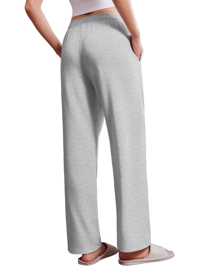 Deyeek Post Surgery Pants for Women Snap On Tear Away Pants After Knee Hip Surgery Adaptive Open Leg Surgical Sweatpants Grey - Image 2