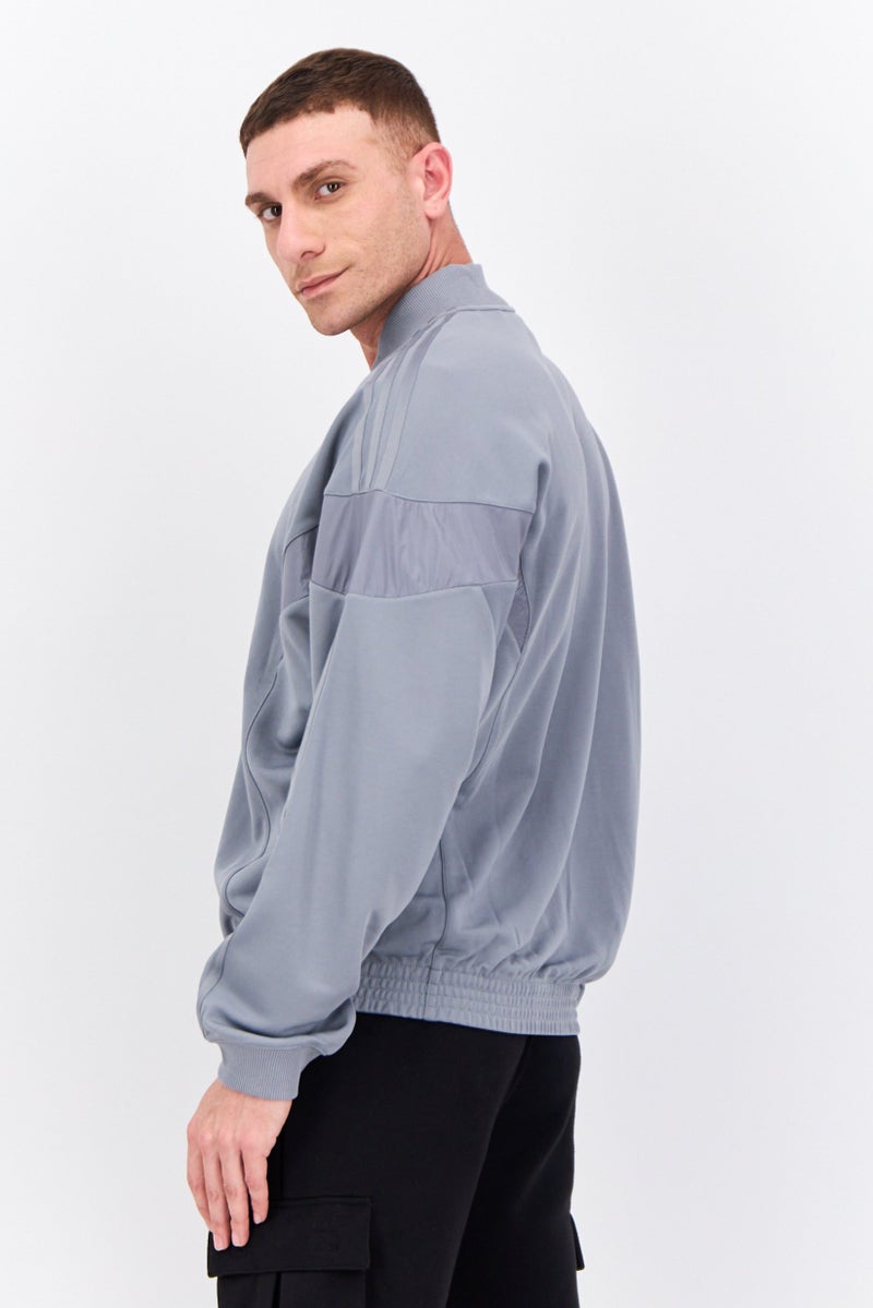 adidas Originals Men Sportswear FIt Long Sleeves Outdoor Blue Version Challenger Swetashirt, Grey  - Image 2