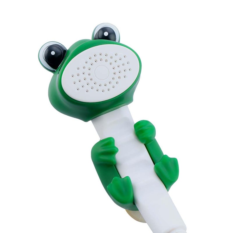 JAL Animal Theme Hand Shower For Kids | Handheld Baby ShowerHead With Hook | Plastic Material | For Kids & Toddlers For Playful Bathing | Gentle Water Flow | Baby Handshower (Animal Theme, Green) - Image 1