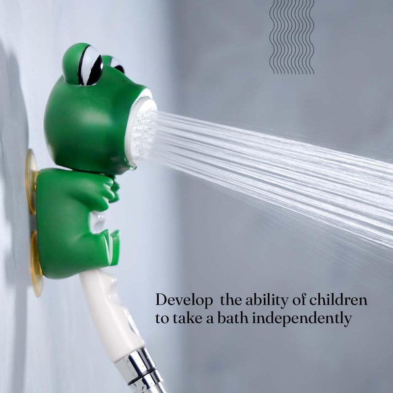 JAL Animal Theme Hand Shower For Kids | Handheld Baby ShowerHead With Hook | Plastic Material | For Kids & Toddlers For Playful Bathing | Gentle Water Flow | Baby Handshower (Animal Theme, Green) - Image 2