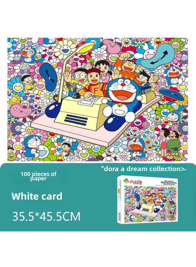 ميازاكي جونباو كيمنغ قطعة واحدة فتاة جميلة ومحاربة رسوم متحركة كرتونية 100 قطعة لغز لعبة للأطفال بعمر 9 سنوات-اللون: دورا حلم 100 قطعة - Image 1