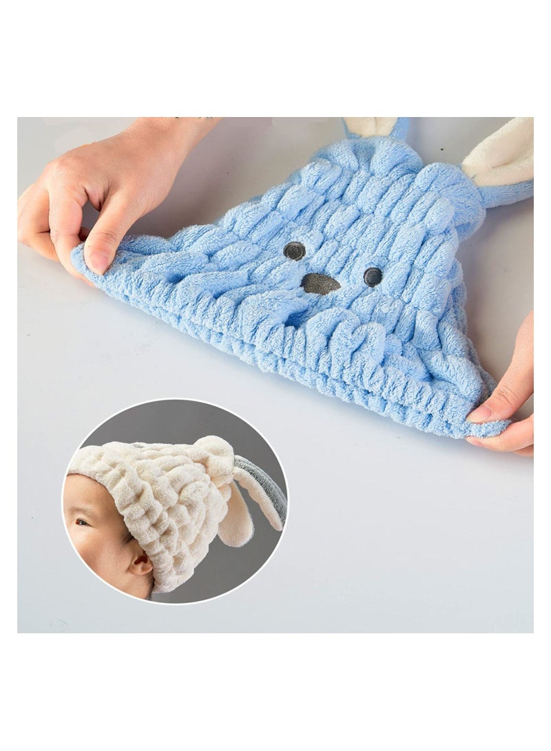 Y&D Microfiber Hair Drying Cap 2Packs Super Absorbent Quick Dry Turban for Girls and Women Curly Fast Wrap Towels Shower Cap - Image 5