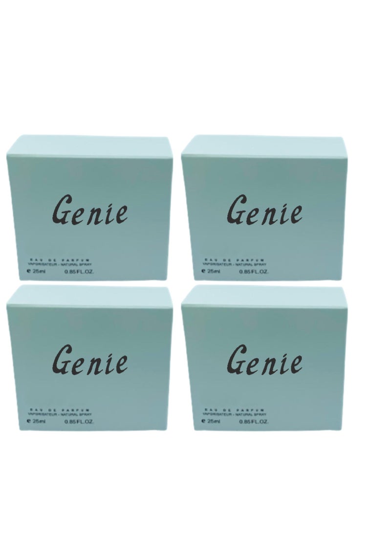 جيني 4- قطع عطر جيني شكل صدفه طويل الثبات 25 مل - Image 1