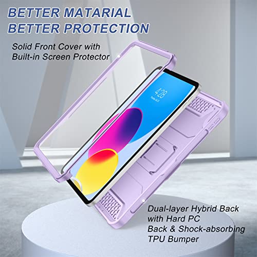 Soke Case for iPad (A16) 11th Generation 11-inch 2025, iPad 10th Generation 10.9-inch 2022, with Built-in Screen Protector and Kickstand, Rugged Full Body Protective Cover - Violet - Image 4