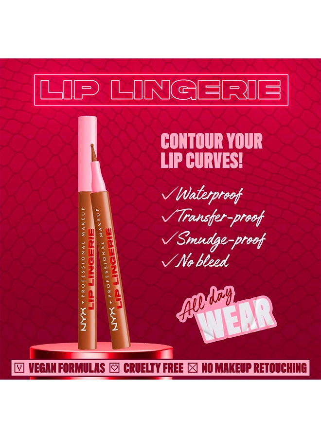 نيكس مكياج المحترفين | ليب لانجيري ليب لاينر ستين – محدد شفاه مقاوم للماء بلون يدوم طوال اليوم – ستيمي سبايس - Image 2