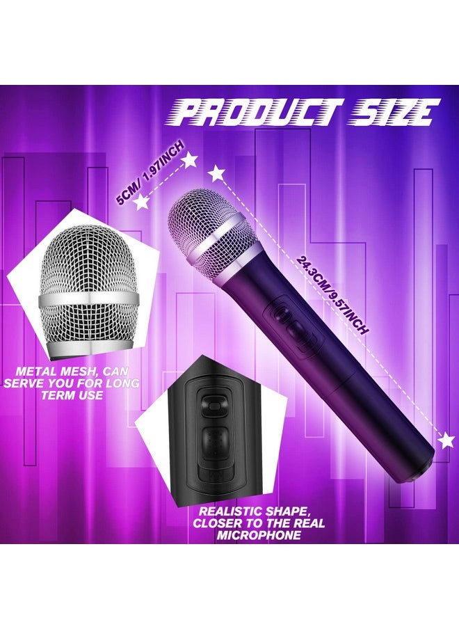 Kacctyen - 3 Pcs Fake Microphone Toy Microphone Prop Playing Plastic Realistic Prop Microphone Pretend Mics Simulate Speech Practice Microphone For Karaoke Fun Stage Costume Prop Party Favor - Image 1