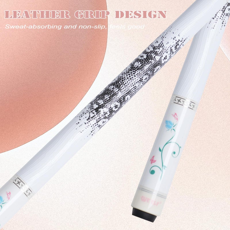 CUEELF Pink Pool Cue Stick 58inches Canadian Maple Billiard Cue Sticks Professional Pool Stick Gifts for Women and Ladies (White, 20 oz) - Image 3